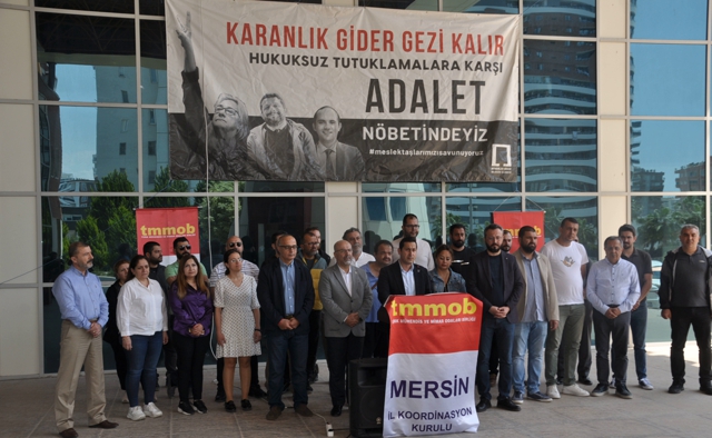 TMMOB Mersin'de  Adalet Nöbeti'nin 1. Yılı Basın Açıklaması 