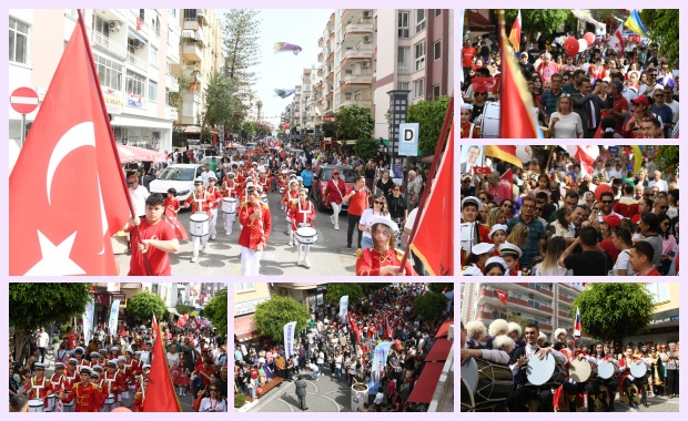 Dünya çocukları Yenişehir Sokaklarında 23 Nisan’ı Kutladı