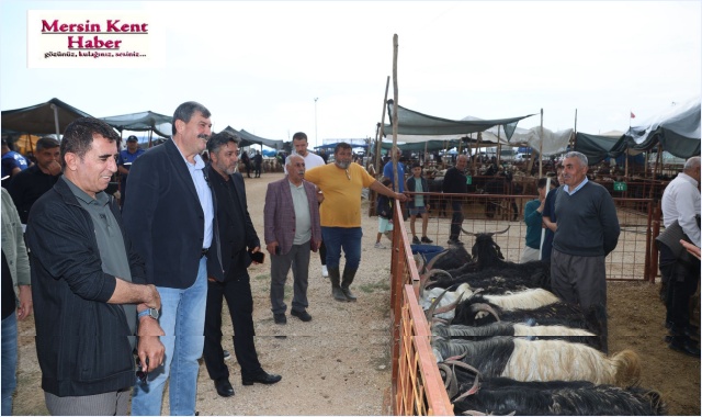 BAŞKAN YILDIZ KURBAN SATIŞ ALANINDA İNCELEMELERDE BULUNDU