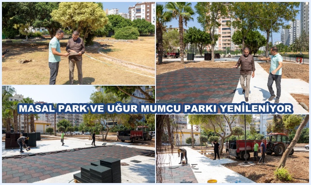 MASAL PARK VE UĞUR MUMCU PARKI YENİLENİYOR