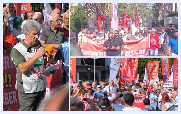 Mersin'de 13 Emekli Örgütünden Ortak Seyyahen Zam Yürüyüşü
