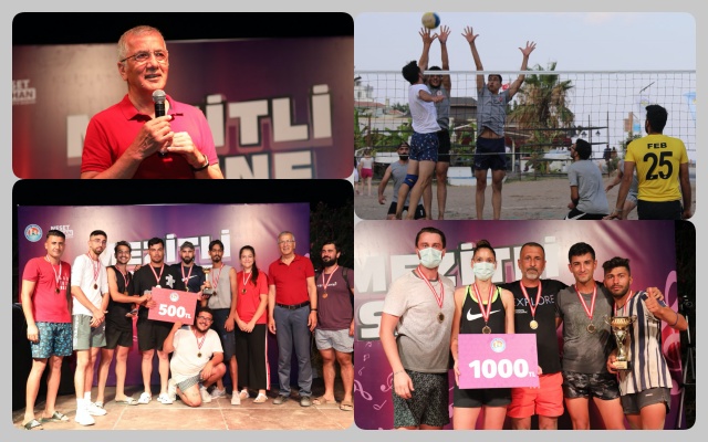 Mezitli’de Spor ve Müzik Dolu Plaj Voleybolu Turnuvası